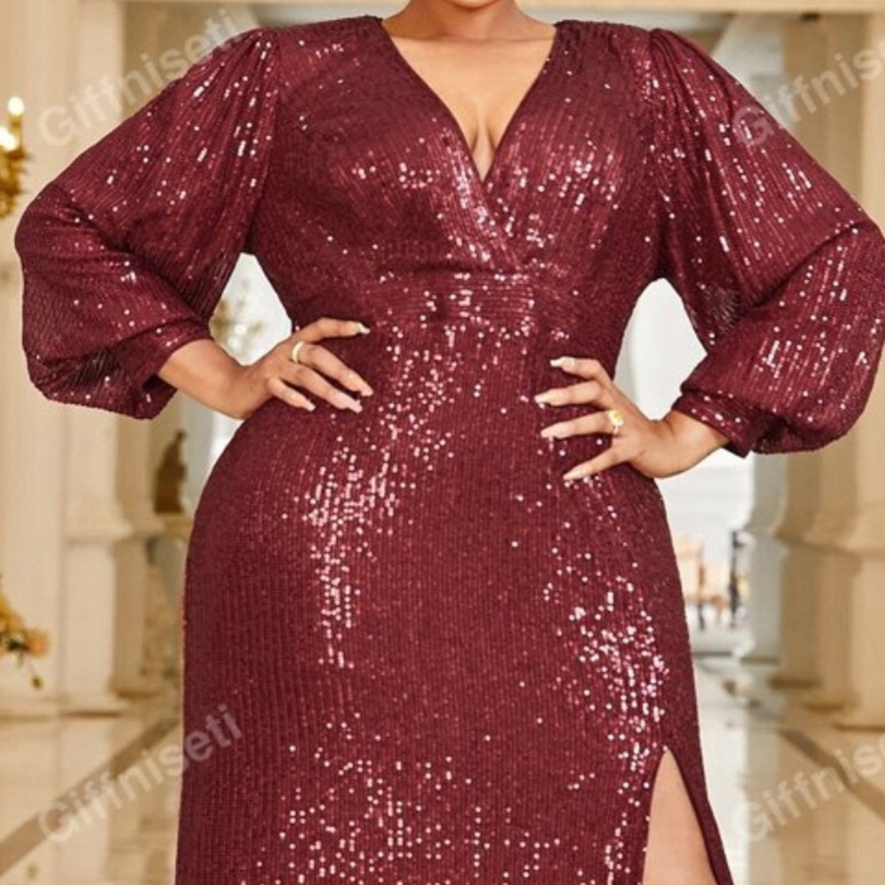 Evening Gown (Burgundy)
